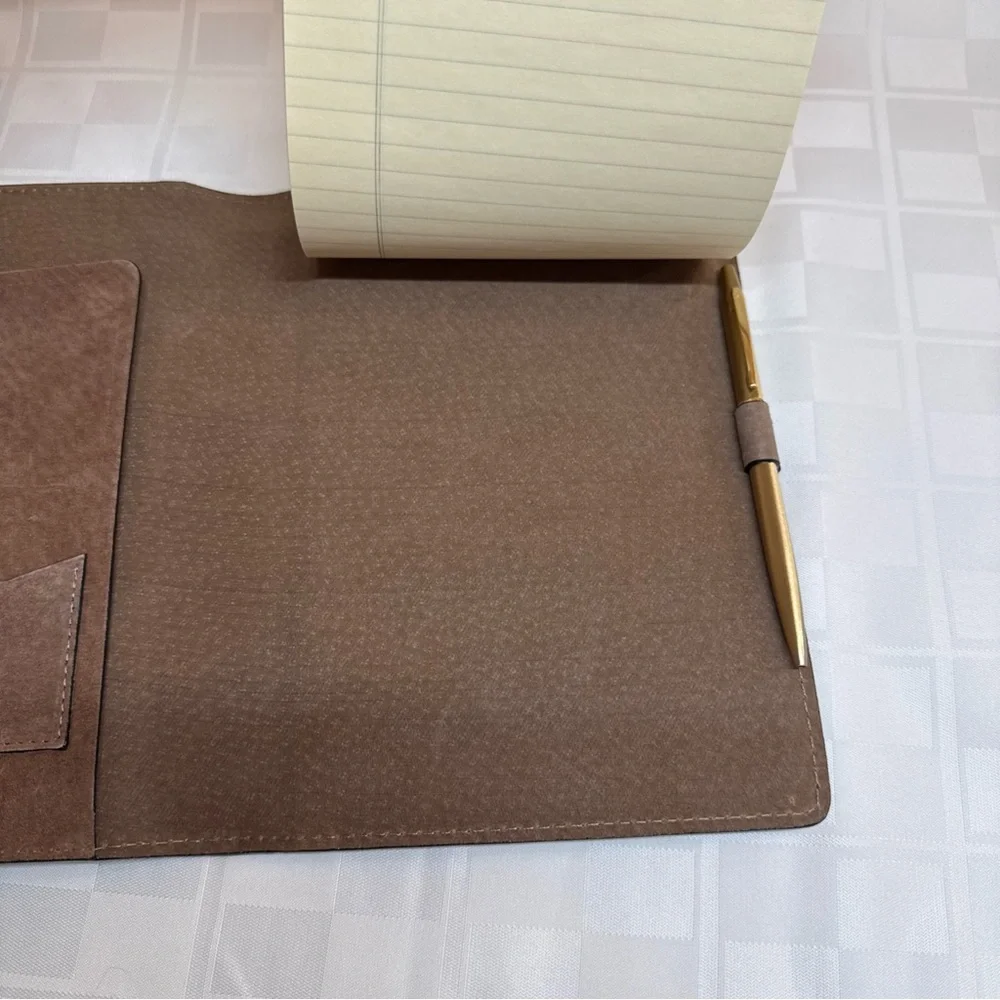Charles Underwood Kid Leather Planner‎ Alligator Cognac Glazed Finish 6x8.5